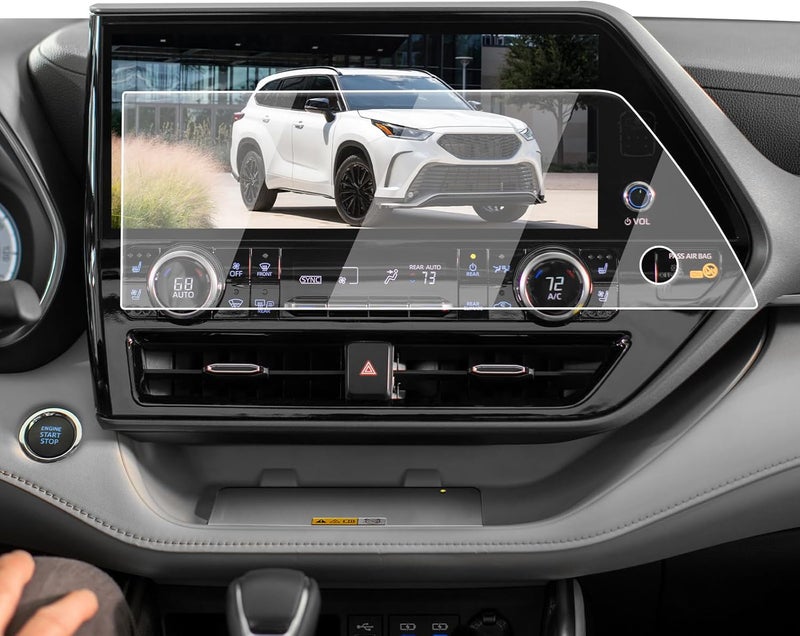 EcoZen Screen Protector For 2023-2026 Toyota Highlander - 12.3-Inch Navigation HD Tempered Glass Film For 2023-2026 Highlander(Limited/Platinum/Bronze Edition) Accessories - HD Clear & Anti Fingerprints - Image 1